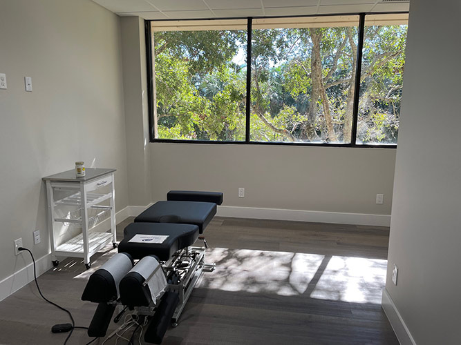 Chiropractic Palm Beach Gardens CA Office Adjust Table