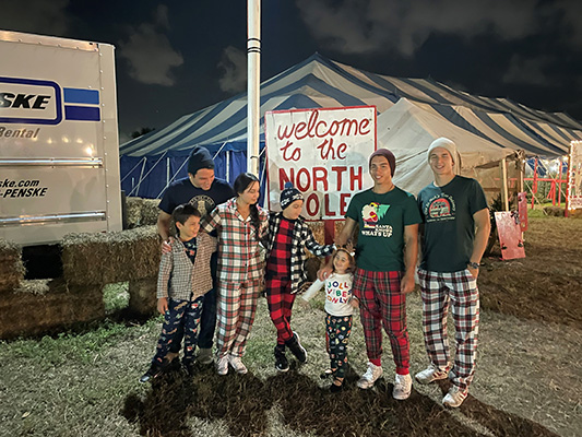 Chiropractor Torrance CA Derek Taylor With Family Christmas Tree Shopping