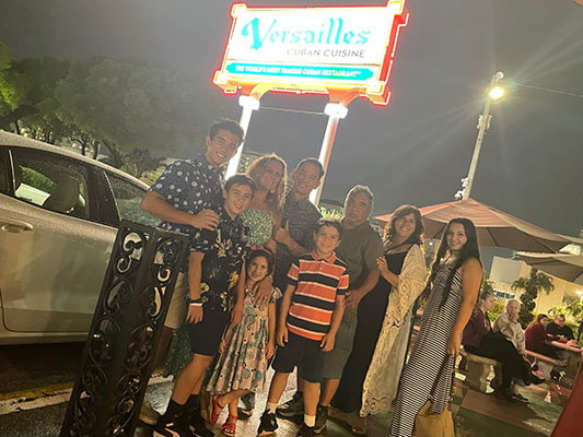 Chiropractor Torrance CA Derek Taylor Family Eating At Versailles