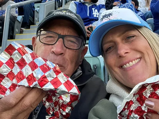 Chiropractor Torrance CA Derek Taylor And Wife At Dodger Stadium