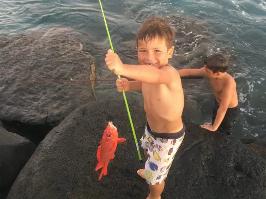 Chiropractic Torrance CA Son Holding Fish