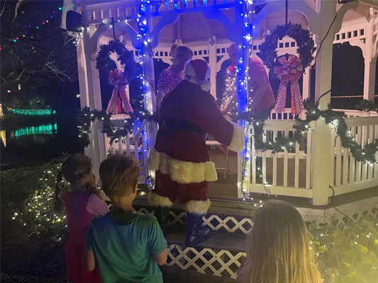 Children Following Santa Claus
