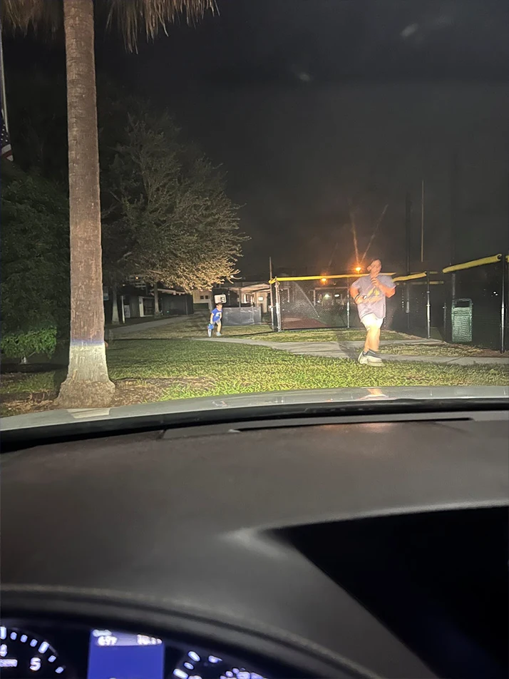 Late Night Baseball Field